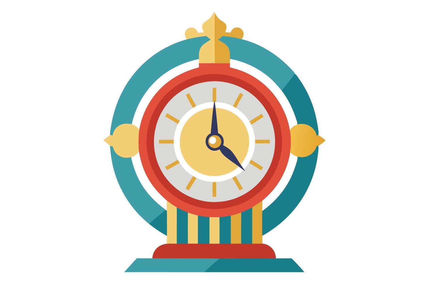 Art of clock on white background vector