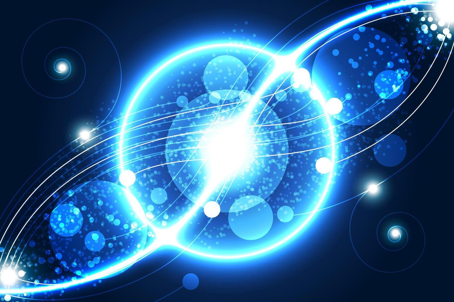Abstract blue glowing technology background vector
