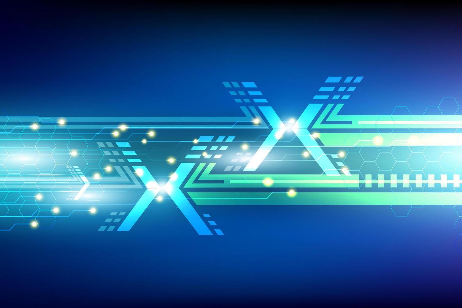 Abstract blue background Memphis vector