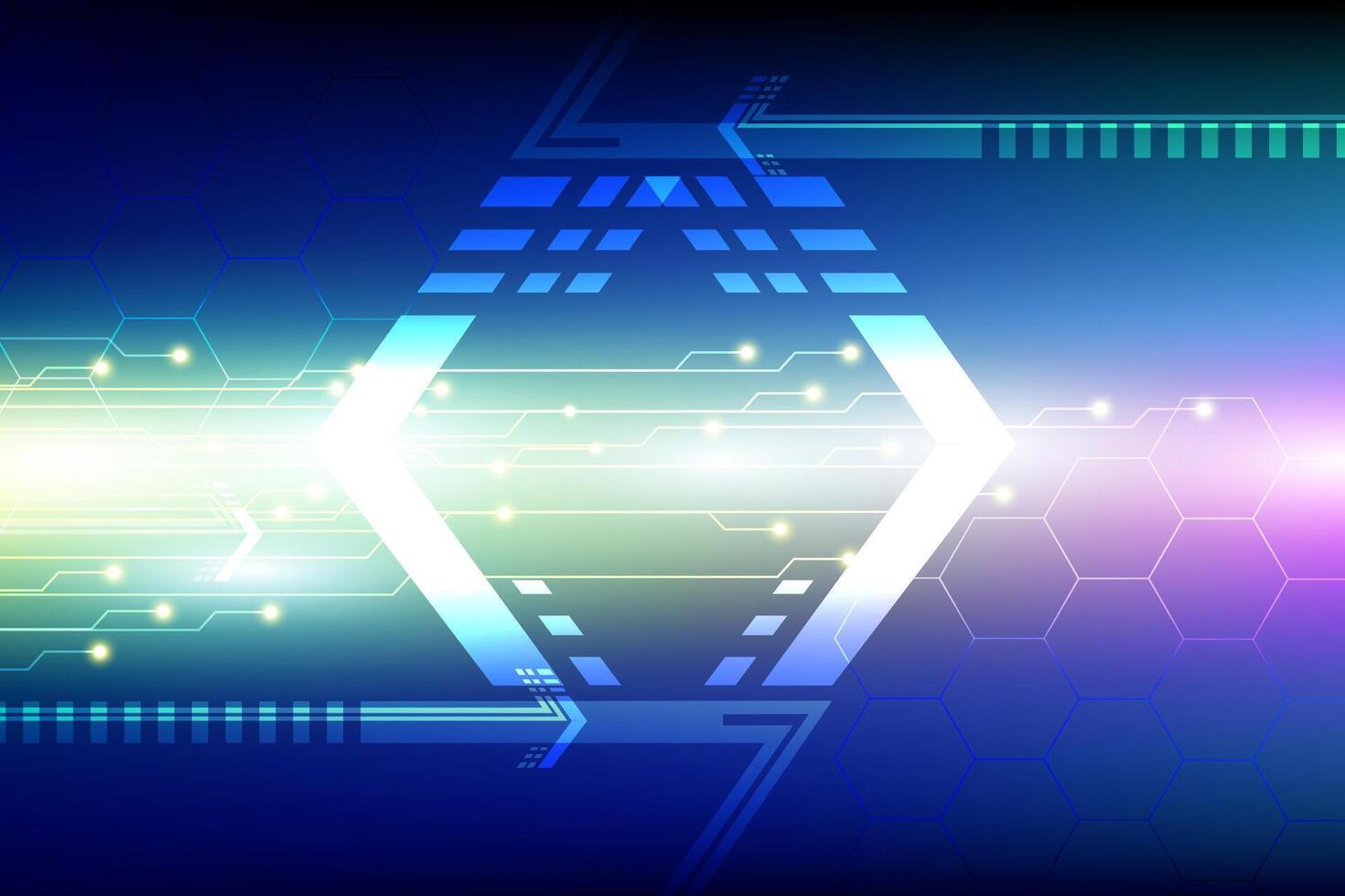 Abstract background, arrow symbol, future technology vector