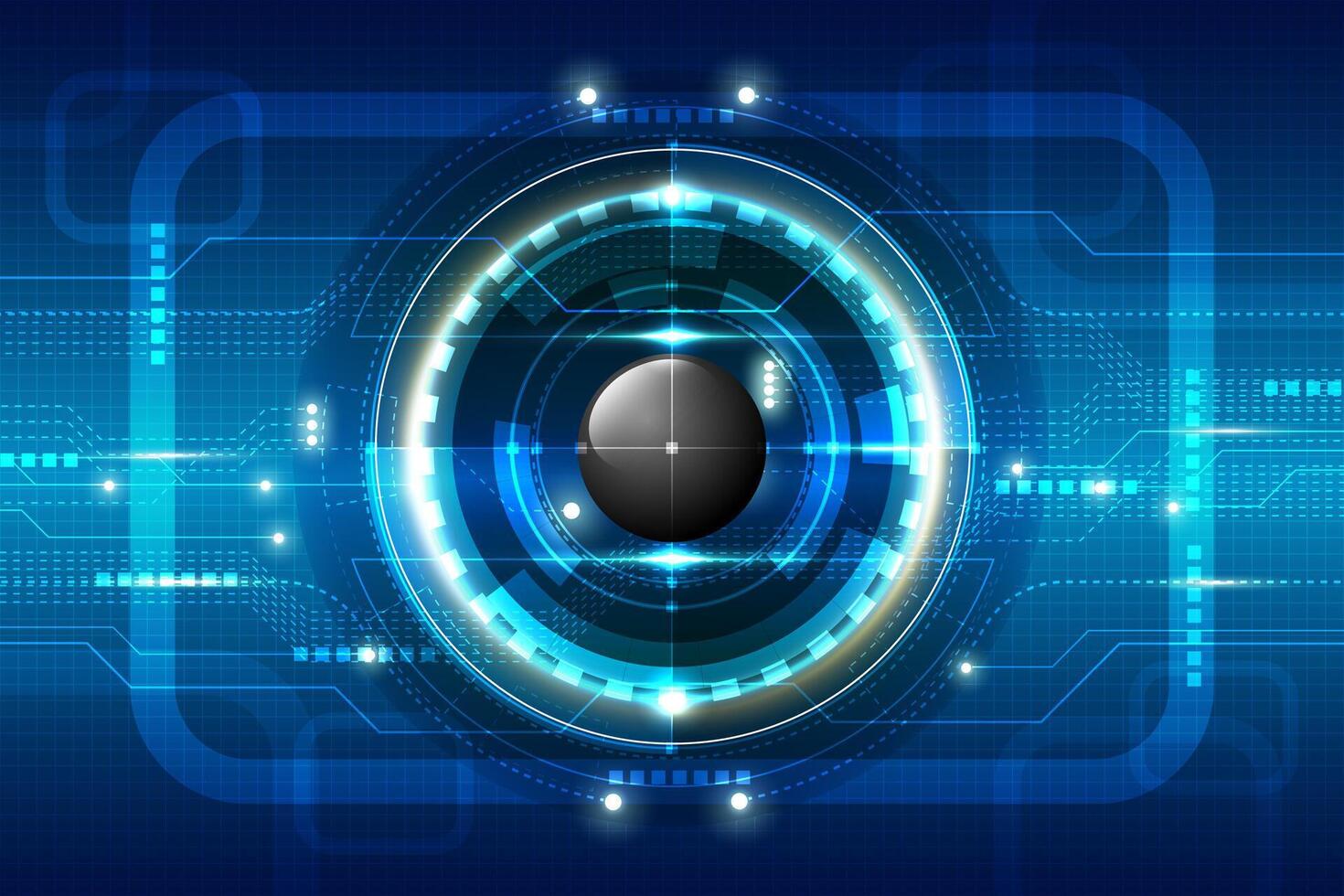 Abstract blue technology background, futuristic vector
