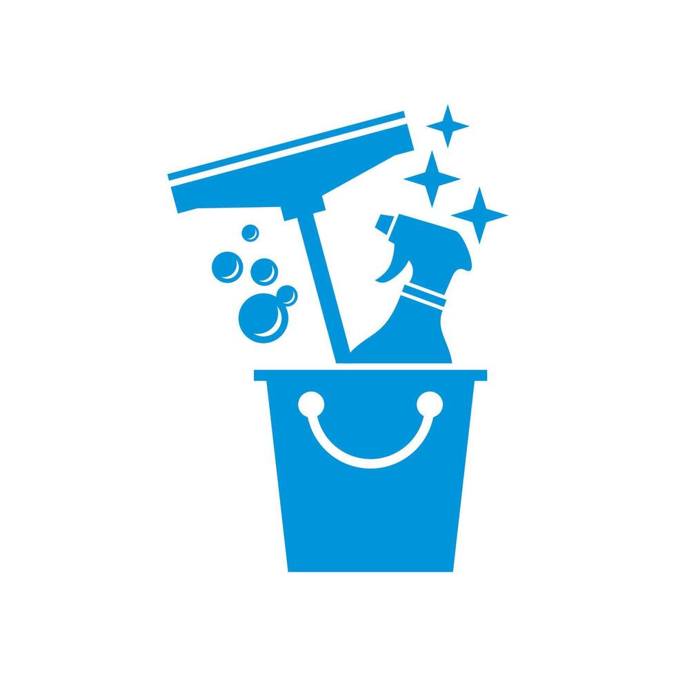 Glass Cleaning Sweeper Logo vector