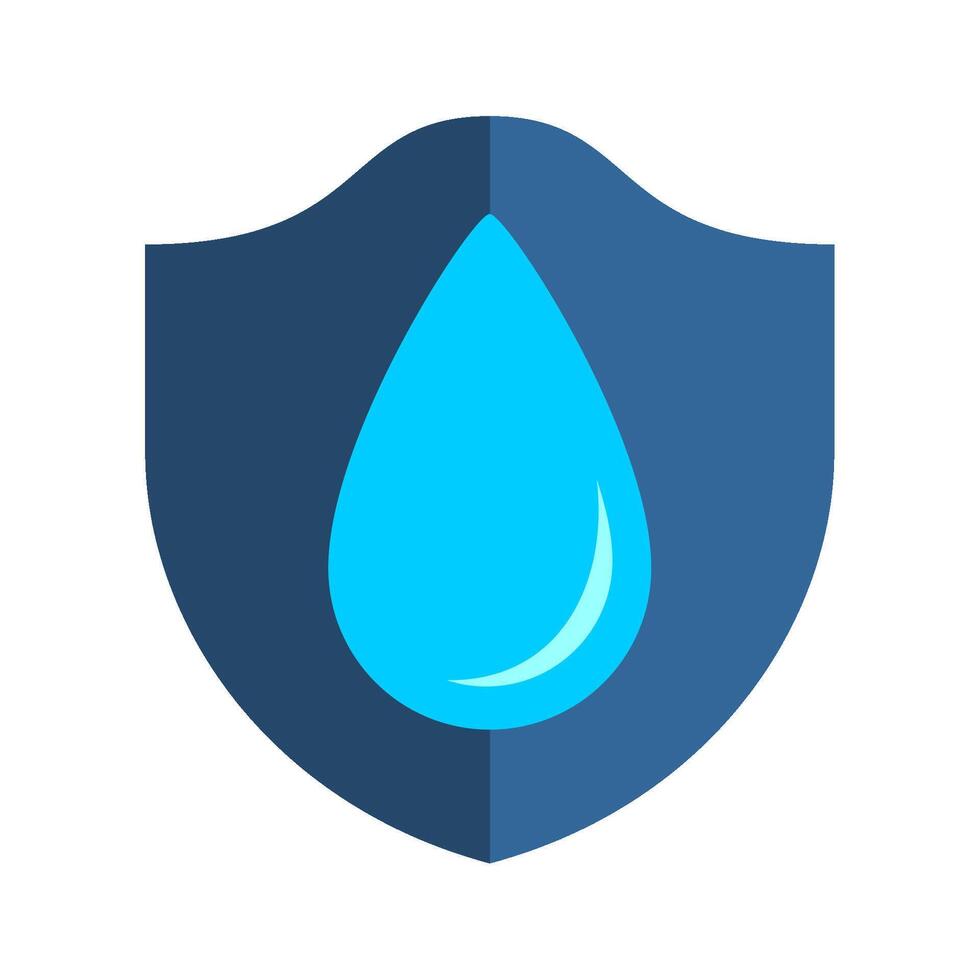 Shield With Water Drops Icon vector