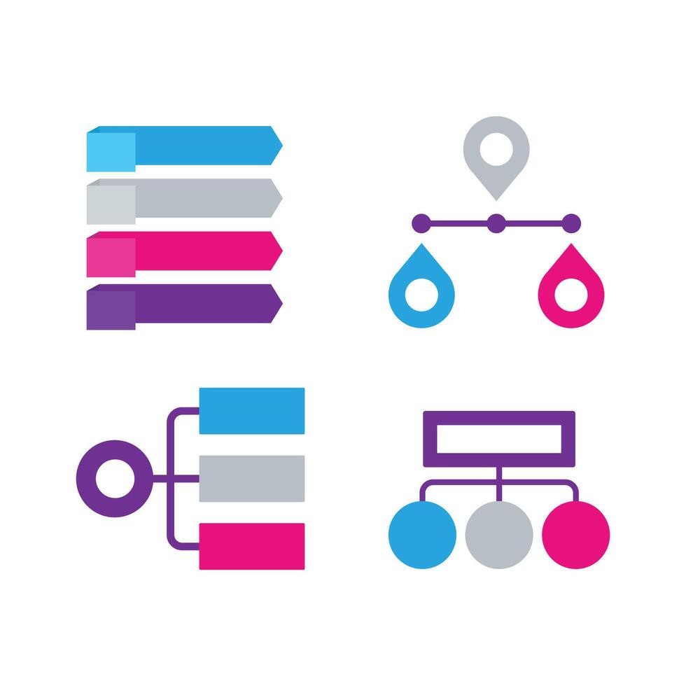 Set of infographic template vector
