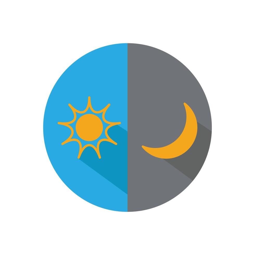 sun and monn icon design template night and morning icon vector