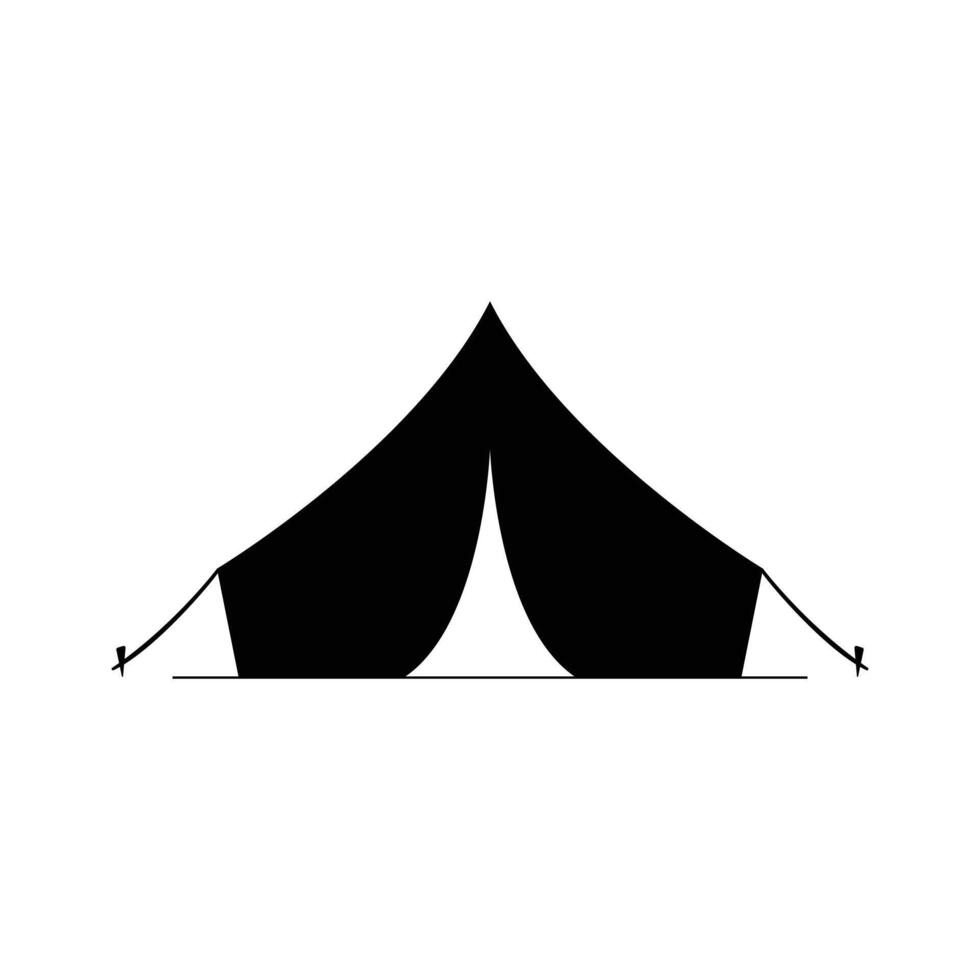 tent camp icon logo design silhouette template vector