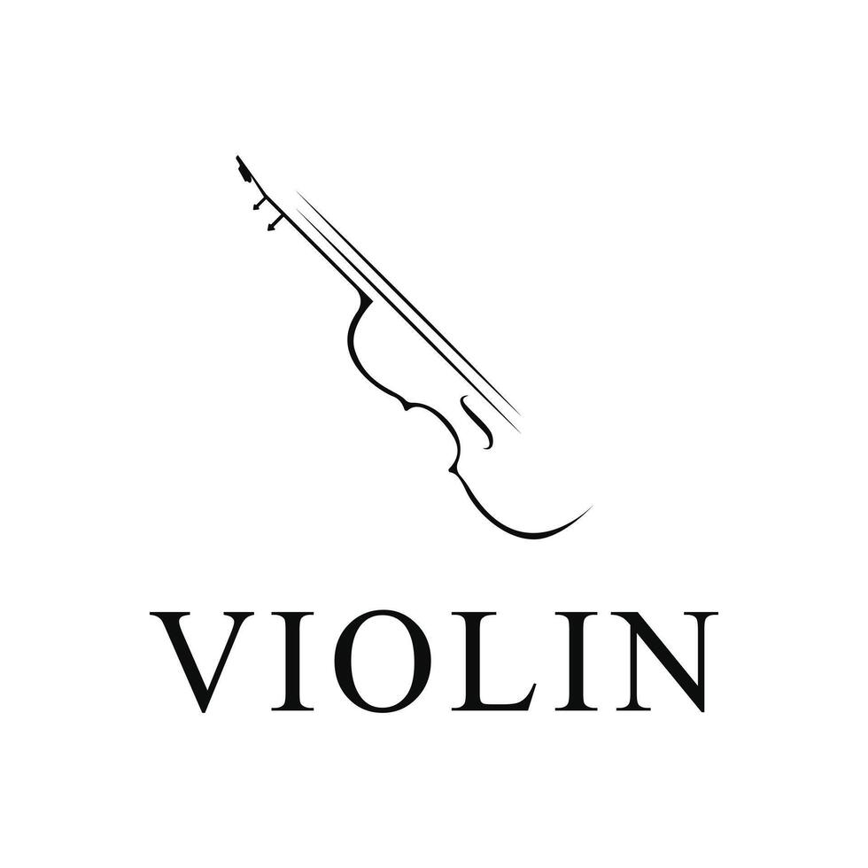violin orchestra logo design concept idea vector