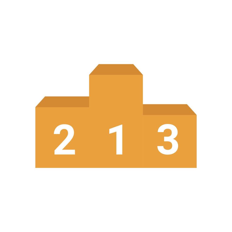 podium with pedestal icon design flat style vector