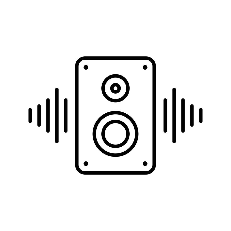 audio speaker icon design concept line style vector