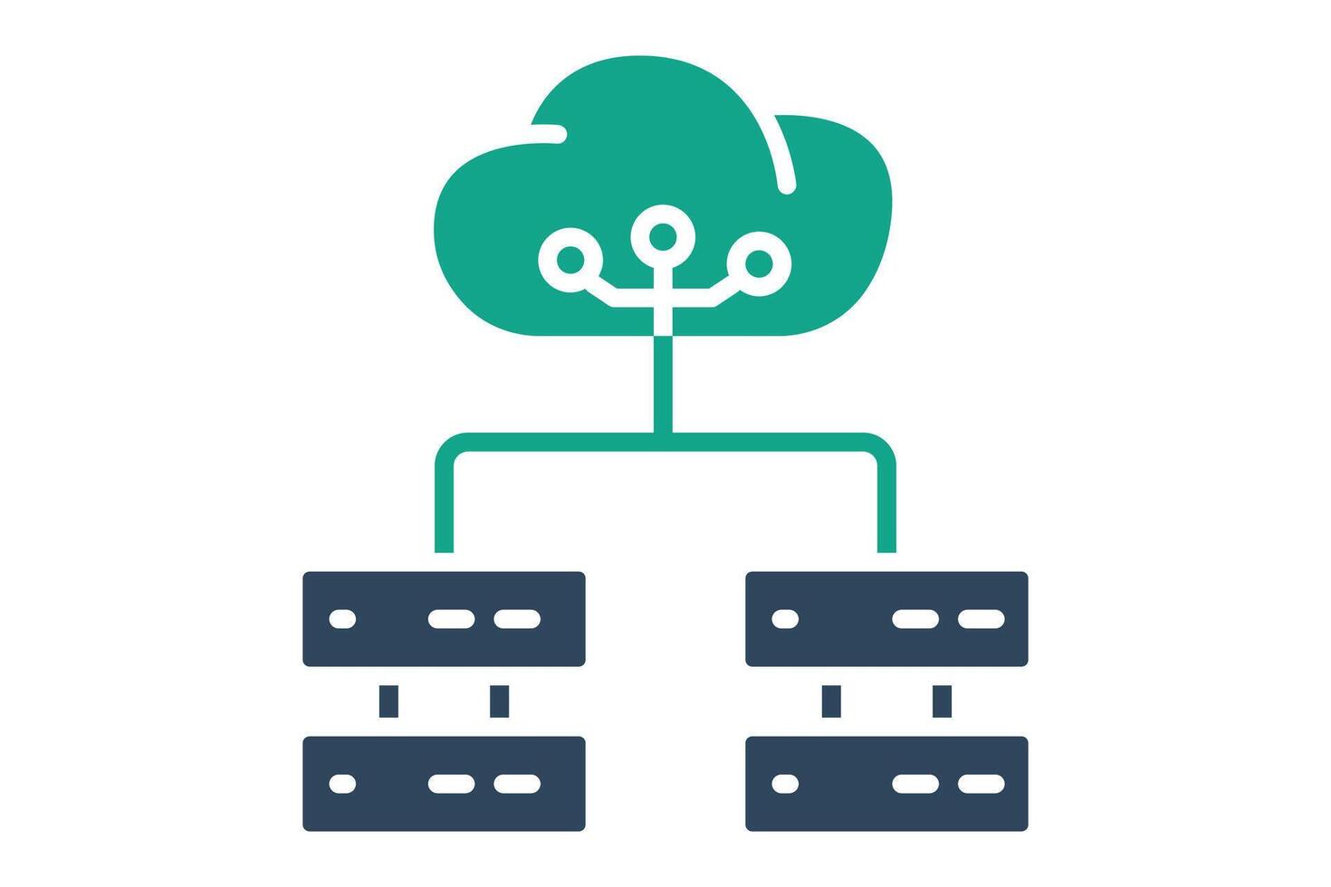 Big data icon. icon related to analyze. solid icon style. data analytics elements illustration vector