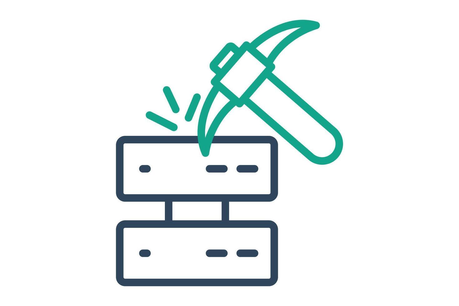Data mining icon. icon related to discover. line icon style. data analytics elements illustration vector