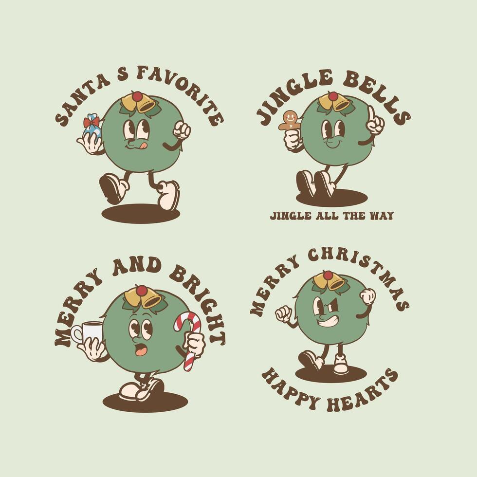 Christmas Mistletoe Vintage Collection vector