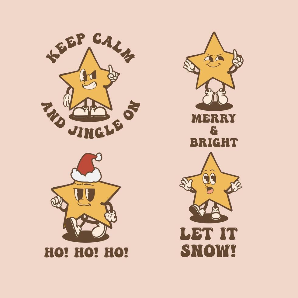 Christmas Star Vintage Collection vector