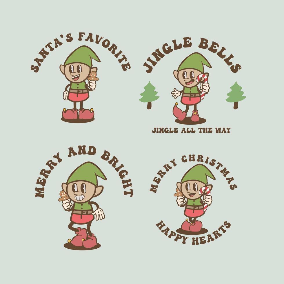 Christmas Dwarf Vintage Collection vector