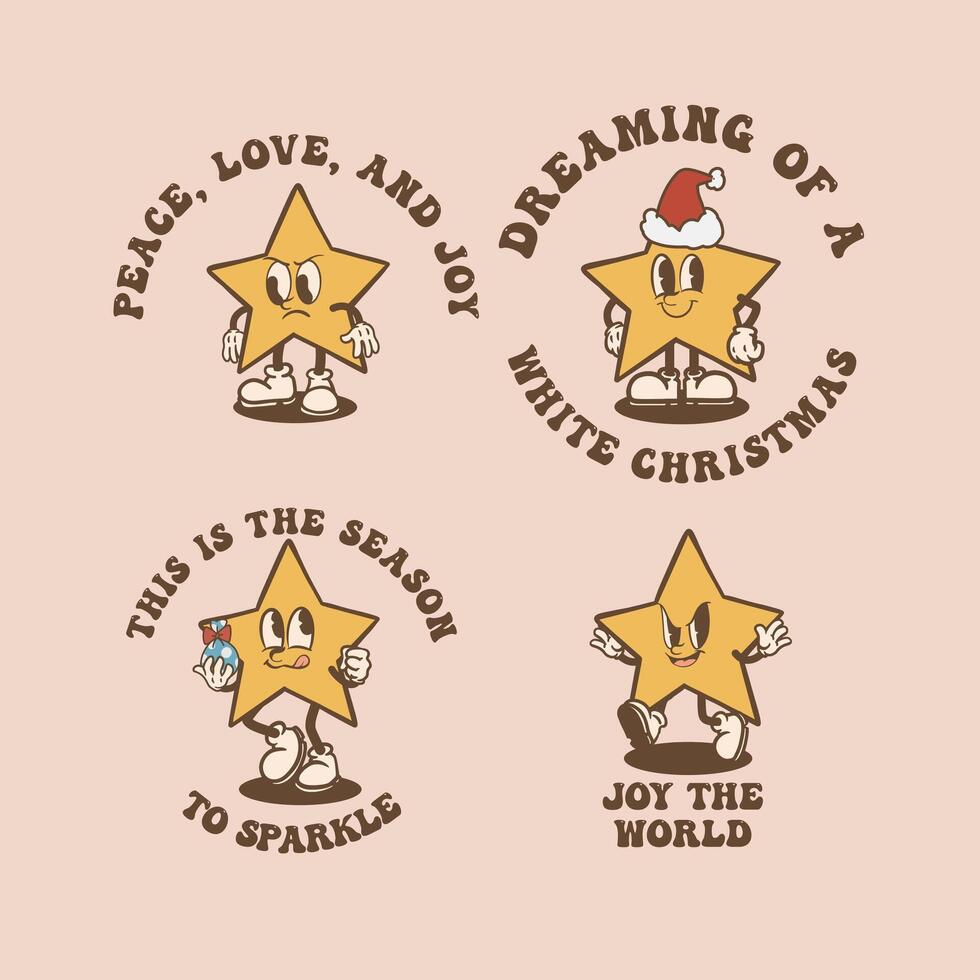 Christmas Star Vintage Collection vector