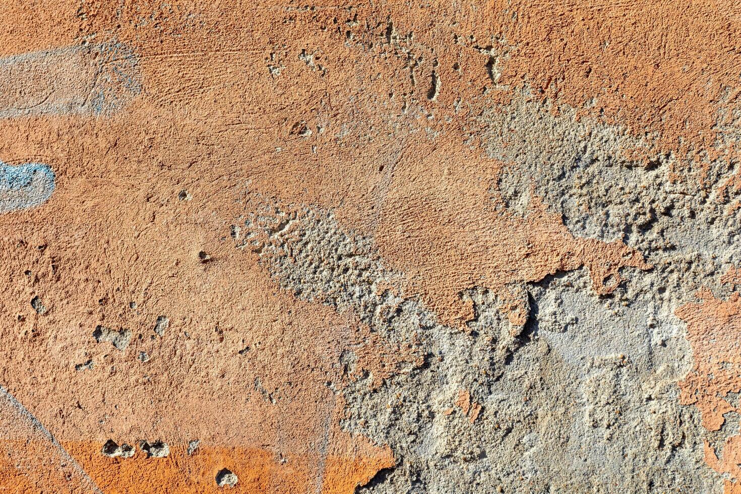 Old plaster on the facade of a building. photo