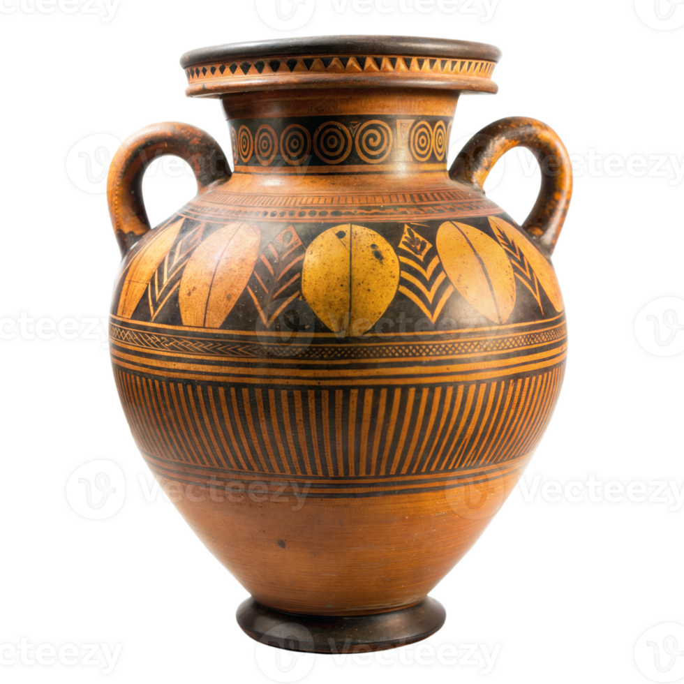 Ancient Greek pottery vase png