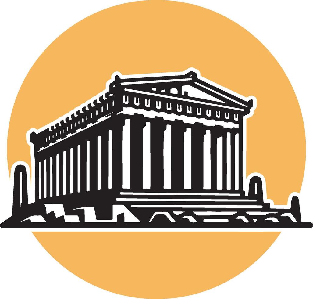 Greece Acropolis Parthenon. vector