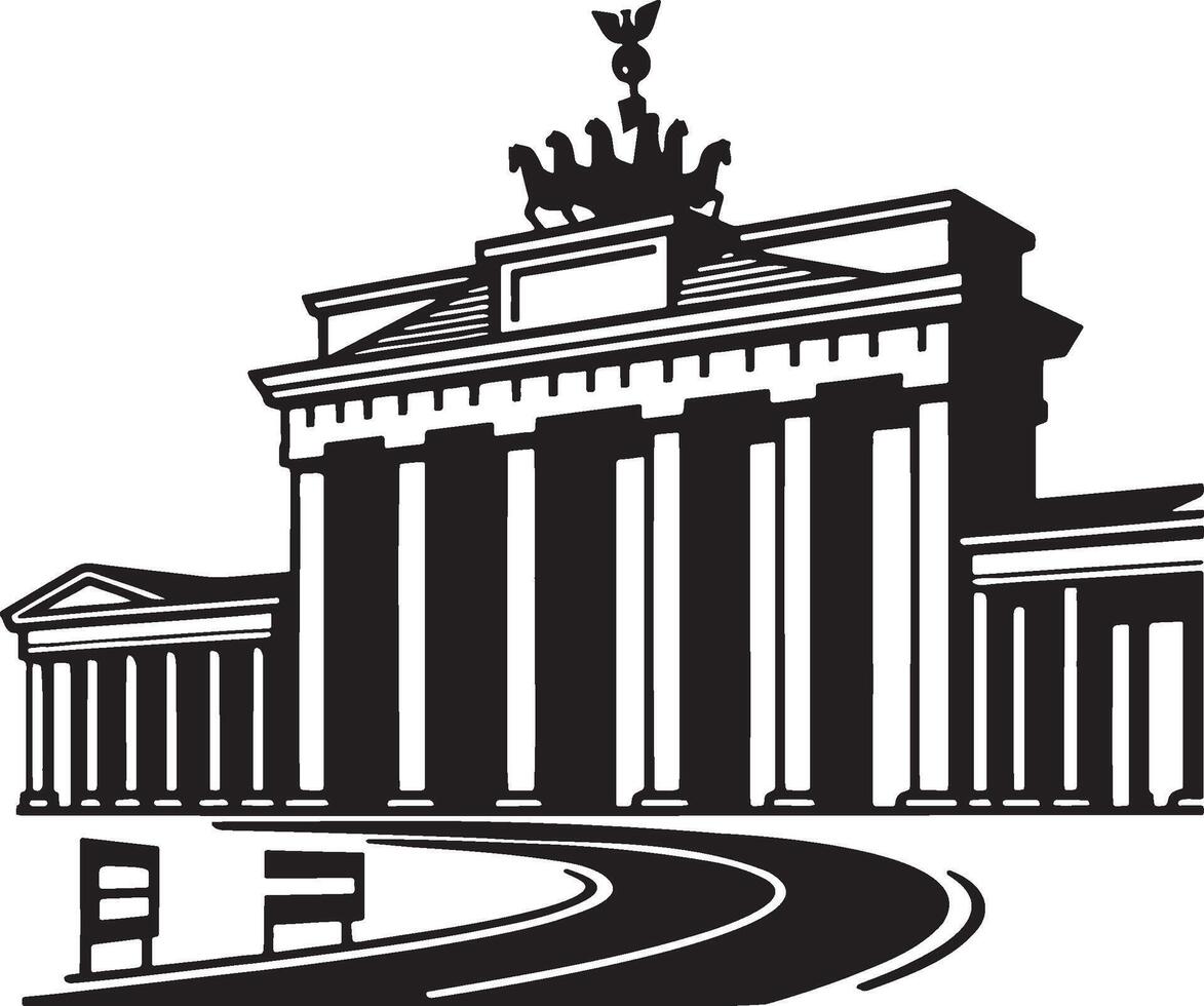 Brandenburg Gate Illustration. vector