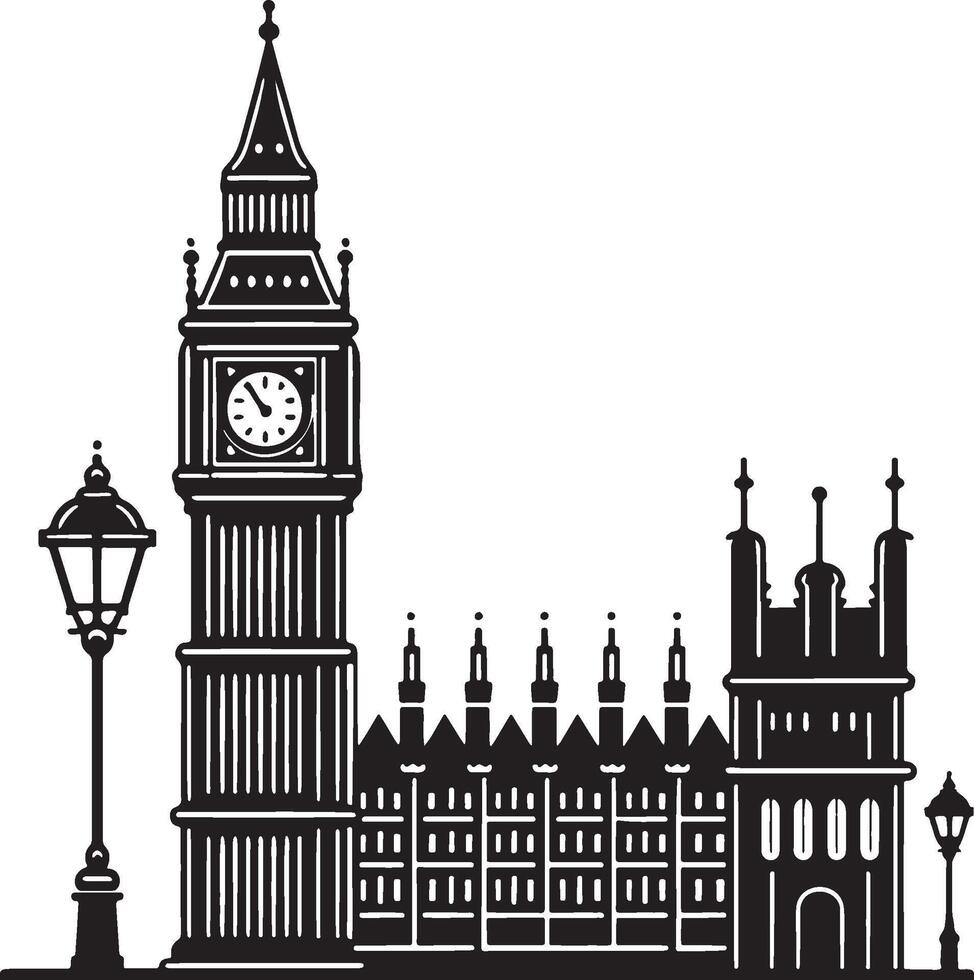 Big Ben England Illustration. vector