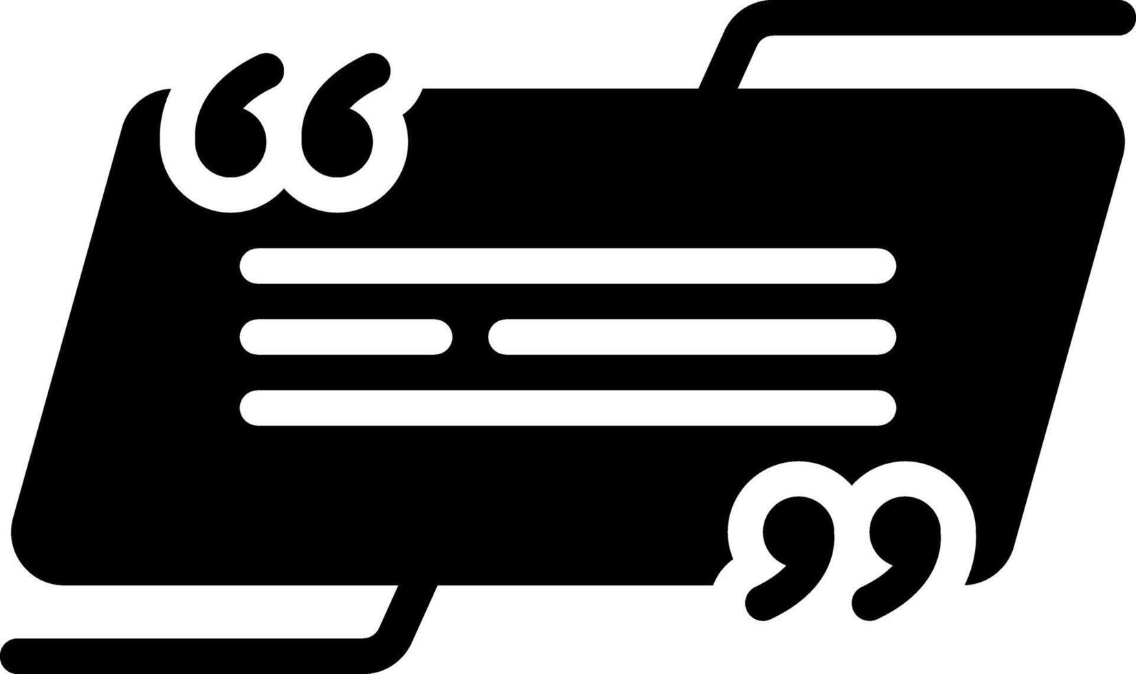 Solid black icon for remark vector