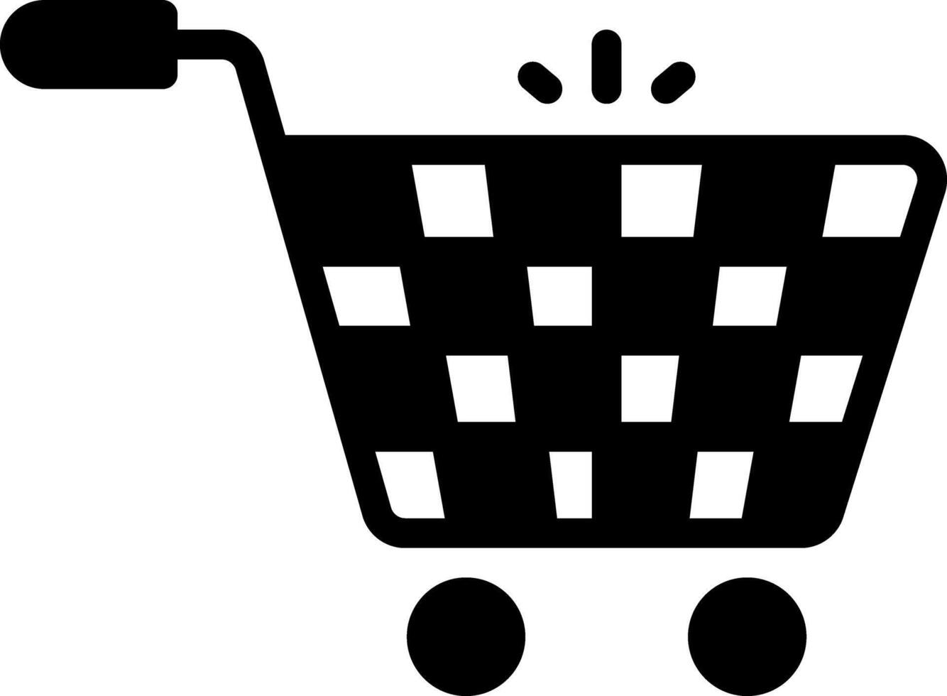 Solid black icon for shopping vector