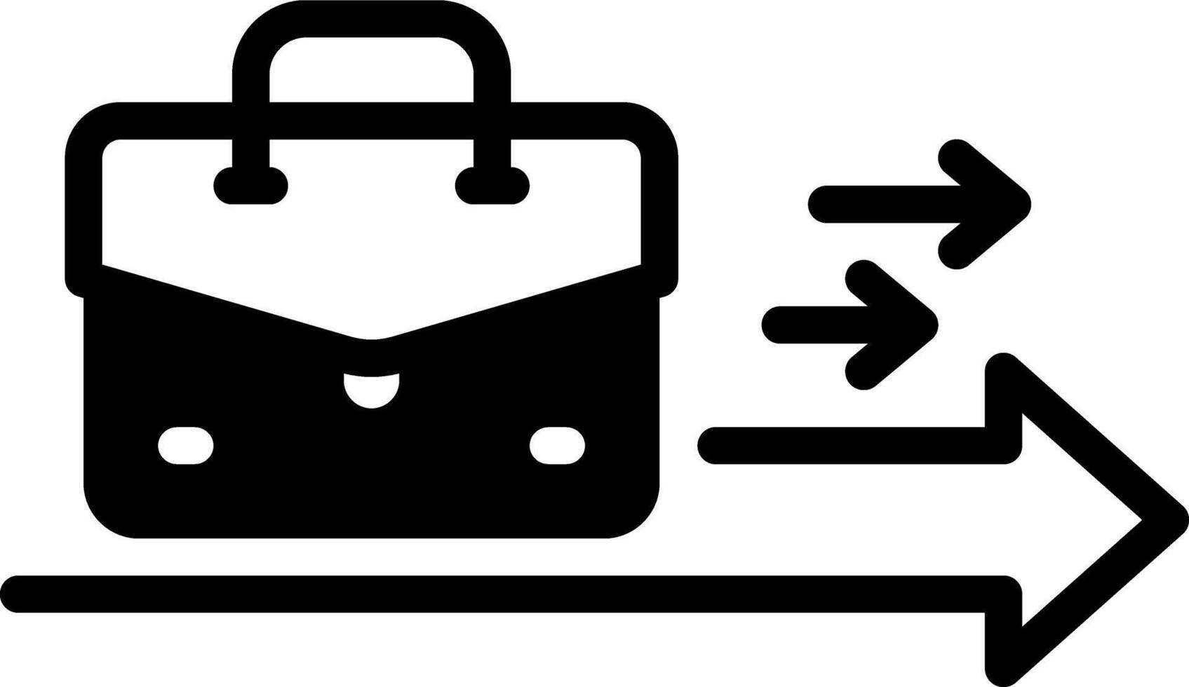 Solid black icon for career vector