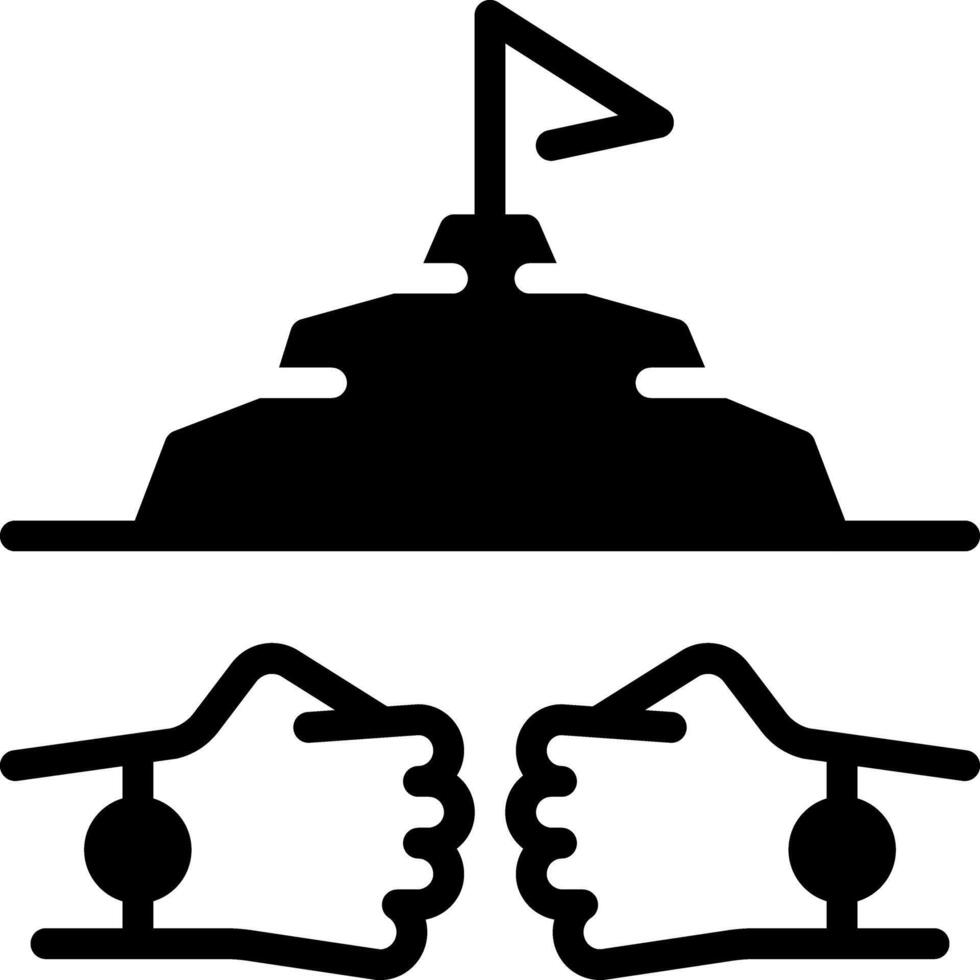 Solid black icon for competition vector