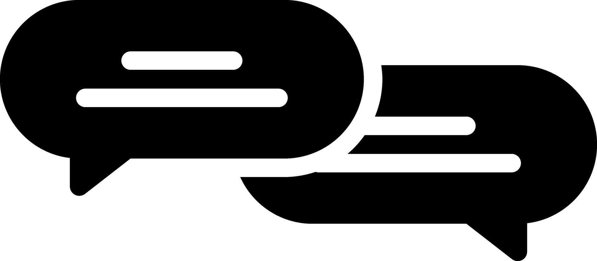 Solid black icon for speech vector