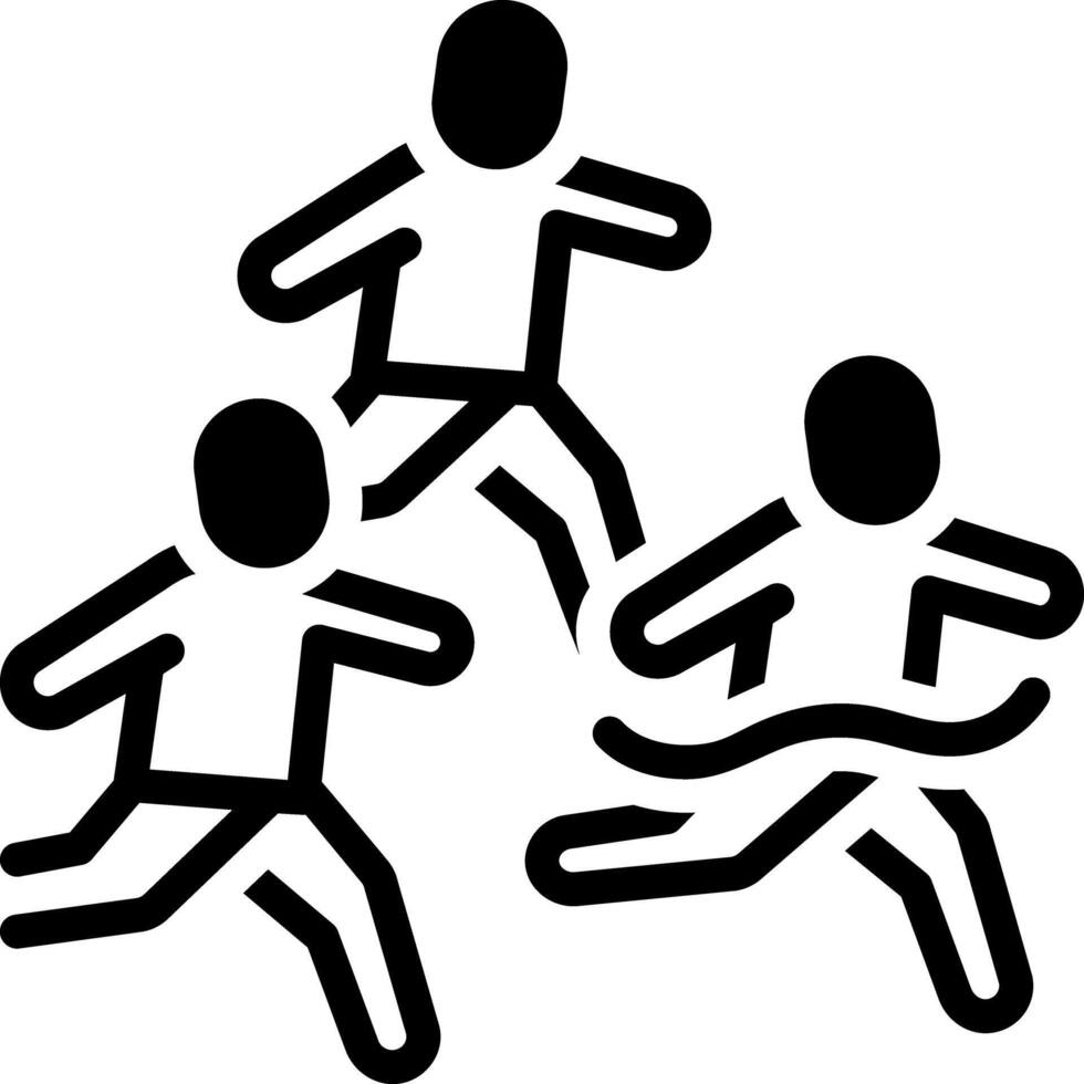 Solid black icon for competition vector