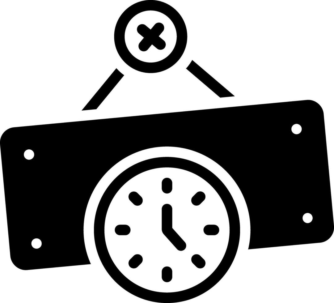 Solid black icon for closed vector
