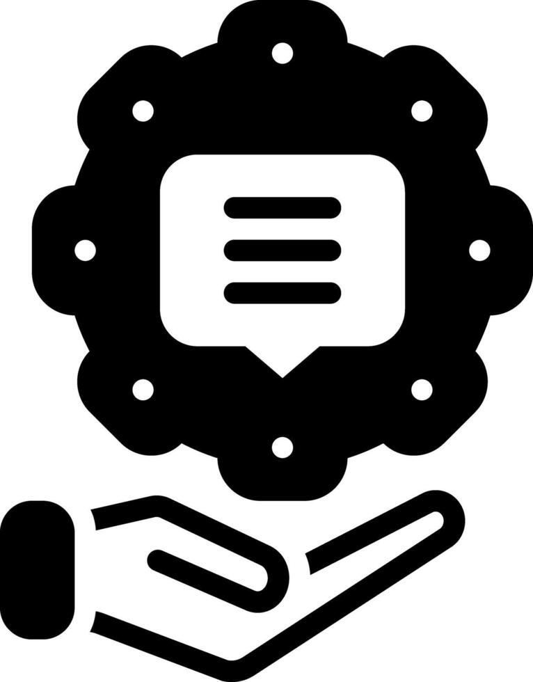 Solid black icon for advice vector