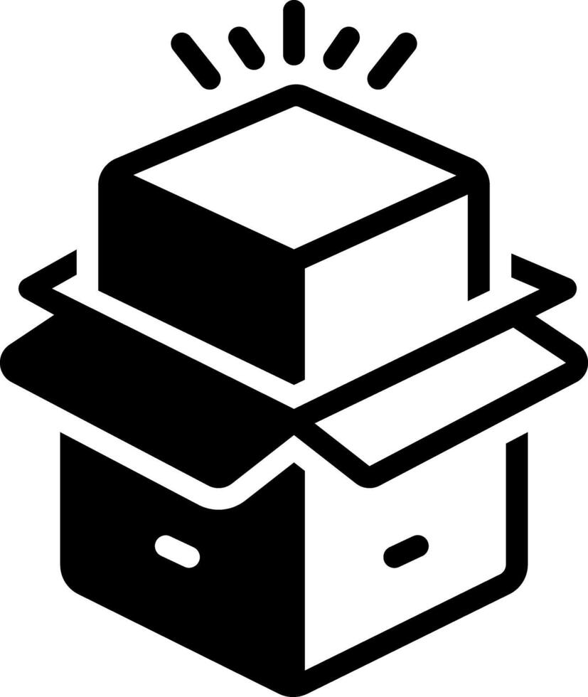 Solid black icon for product vector