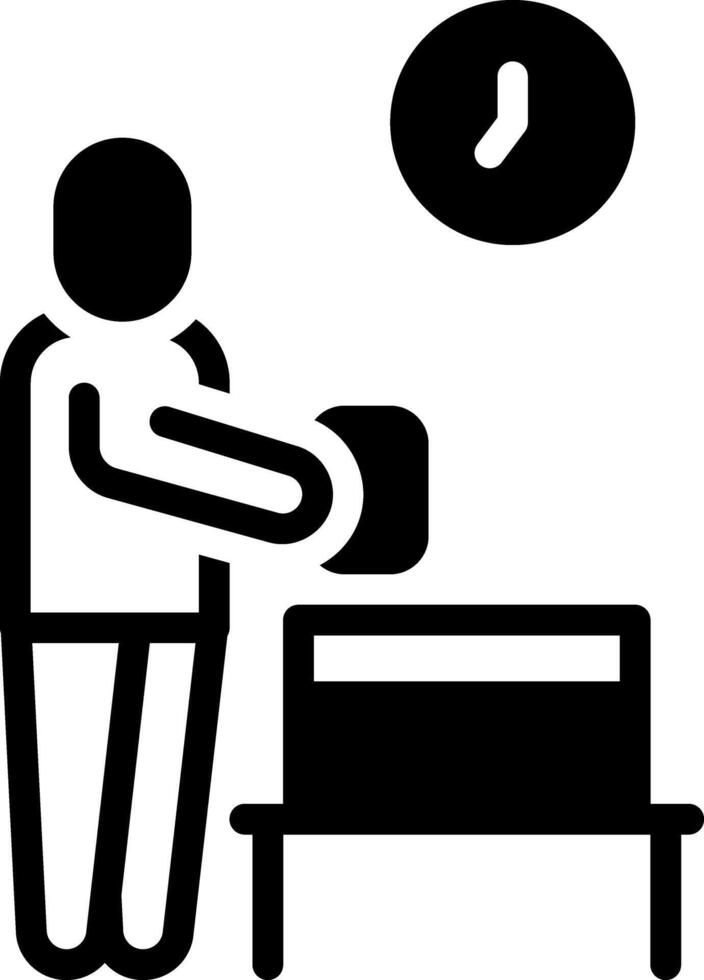 Solid black icon for donor vector