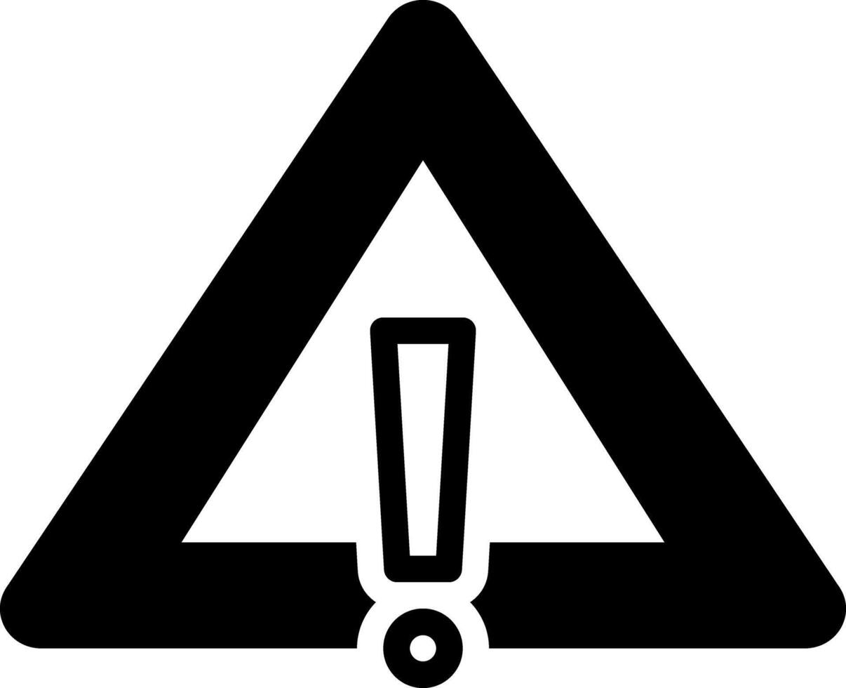 Solid black icon for security warning vector
