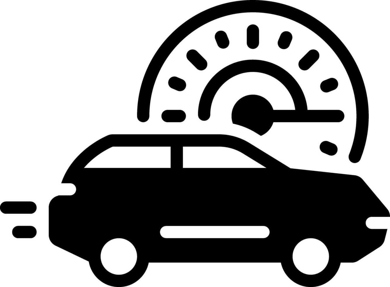 Solid black icon for speed vector