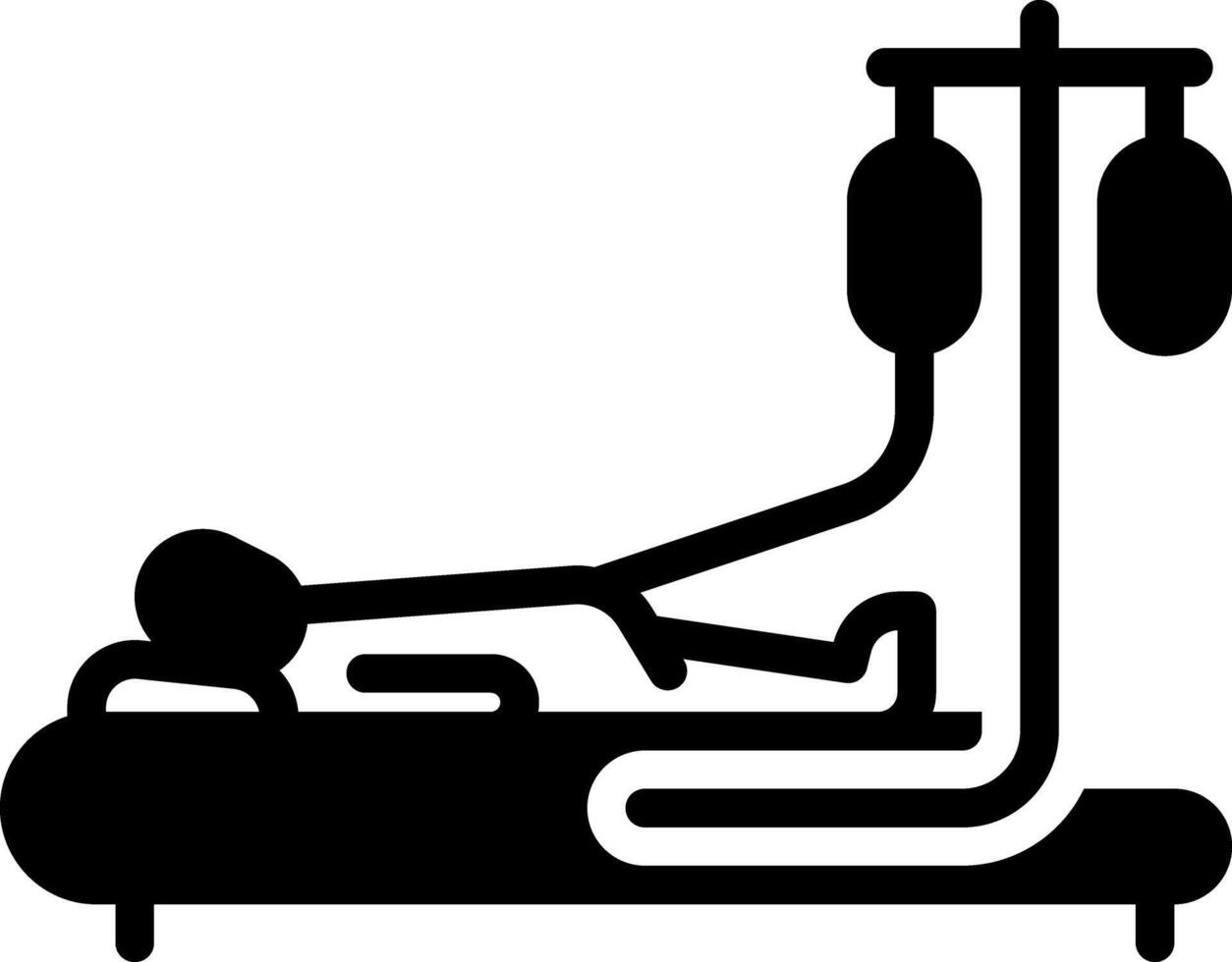 Solid black icon for blood donation vector