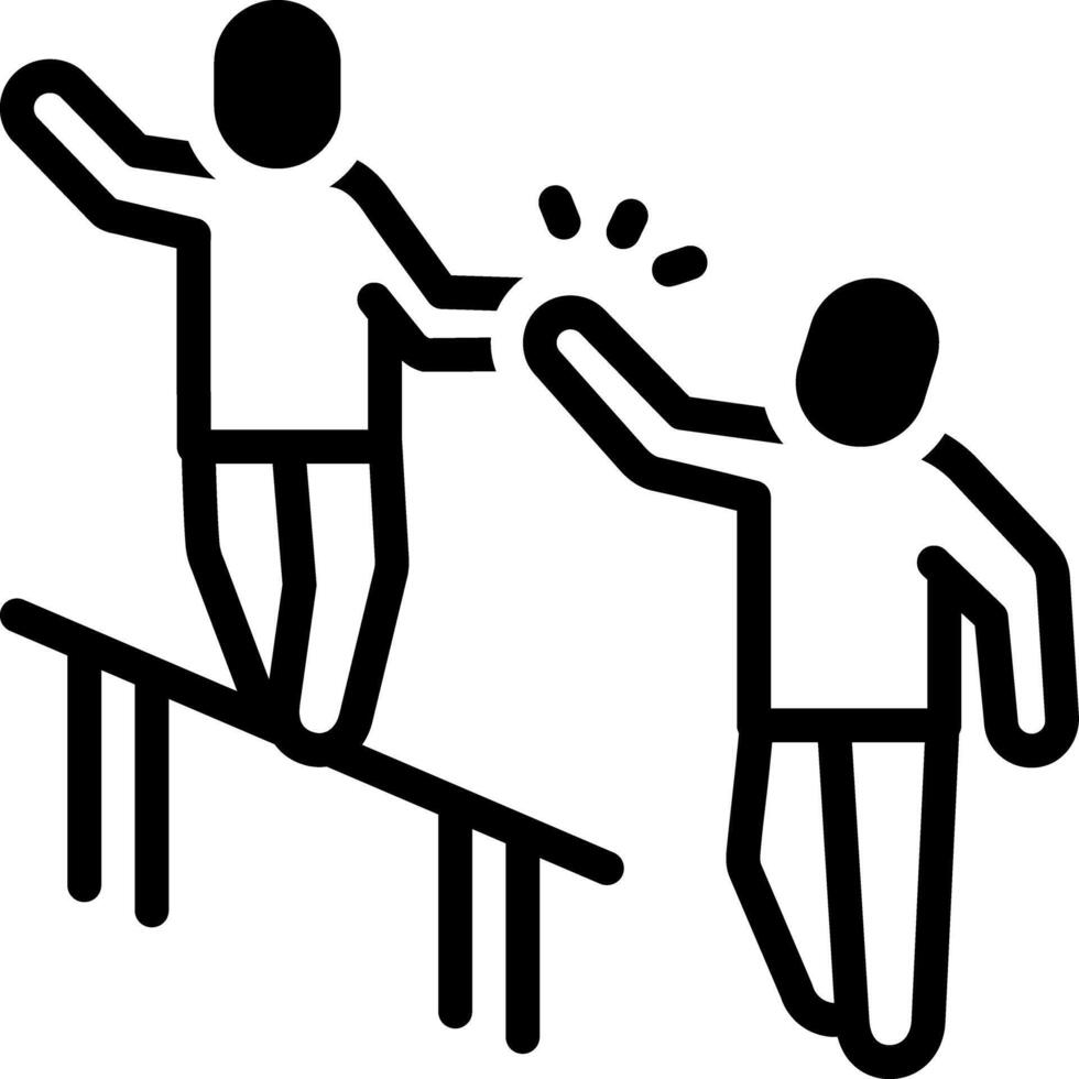 Solid black icon for trust vector