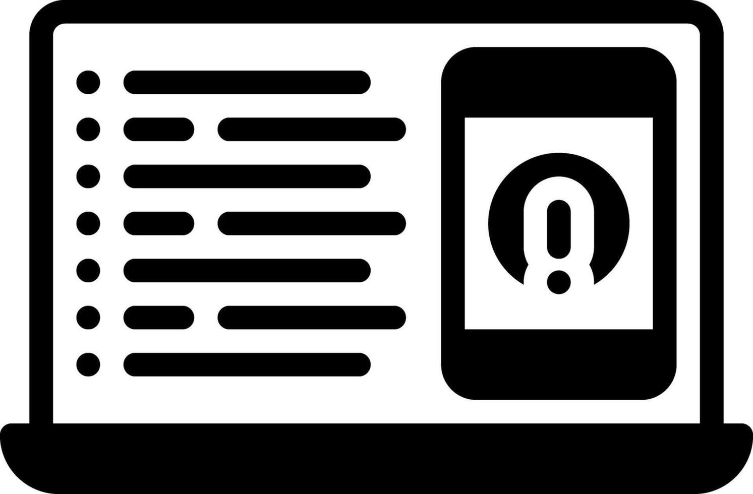 Solid black icon for vector