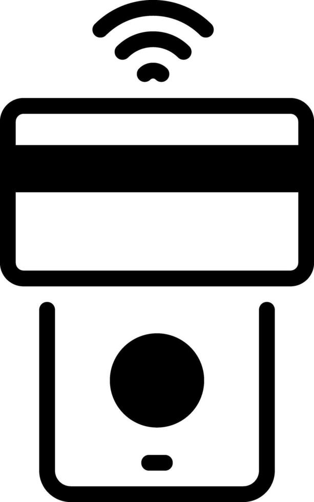 Solid black icon for virtual money vector