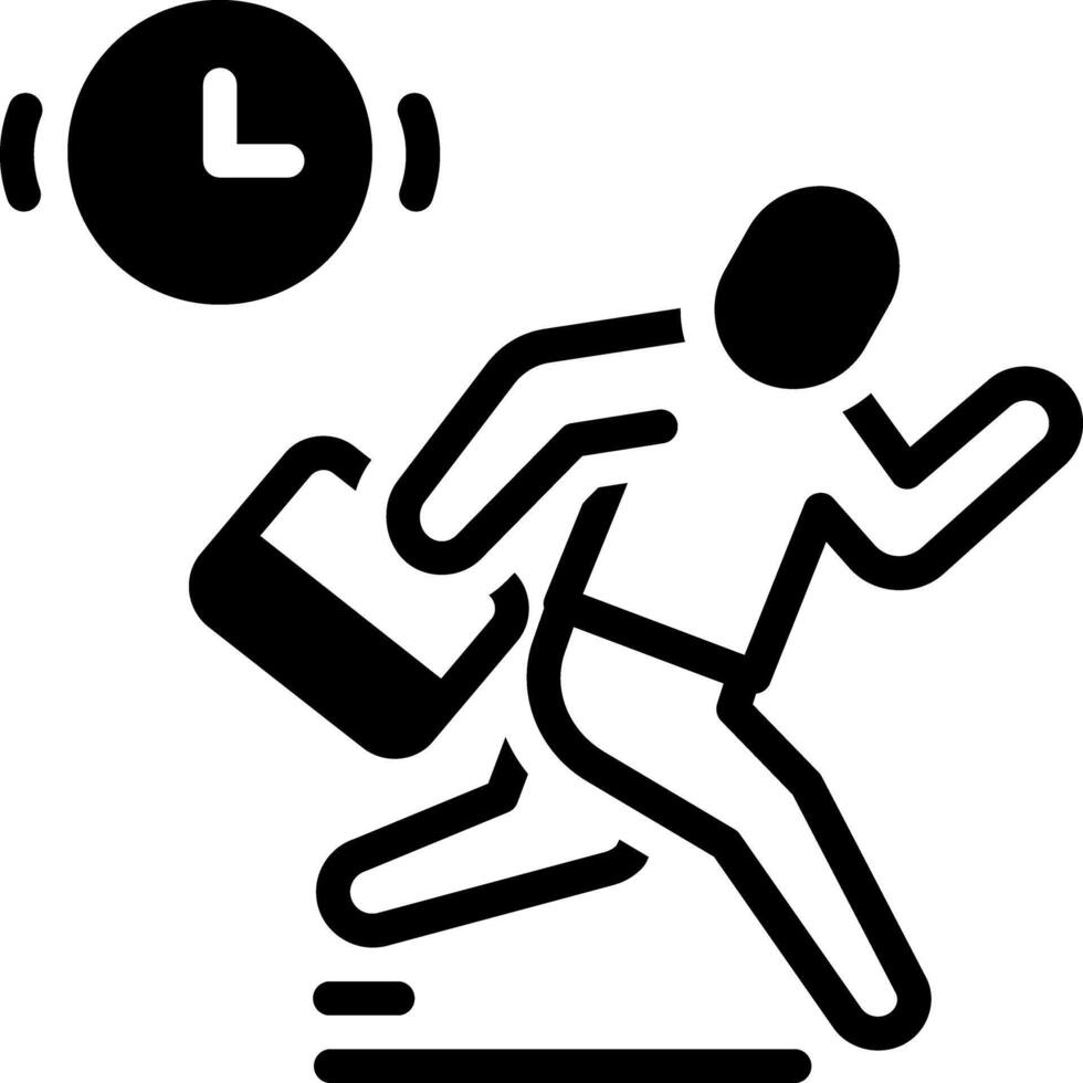 Solid black icon for late vector