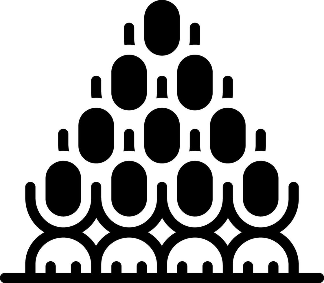 Solid black icon for community vector
