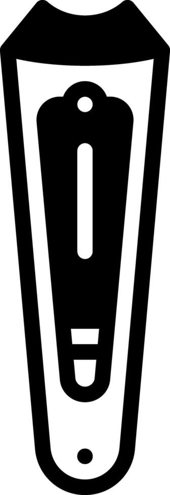 Solid black icon for nail cutter vector