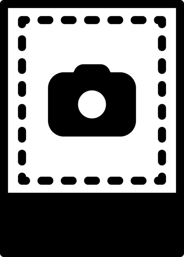 Solid black icon for picture vector