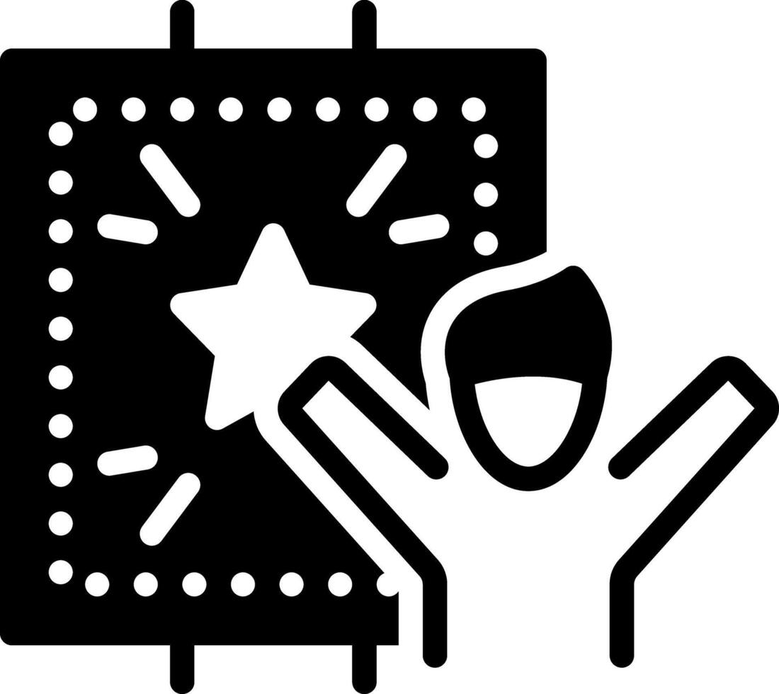 Solid black icon for self motivation vector