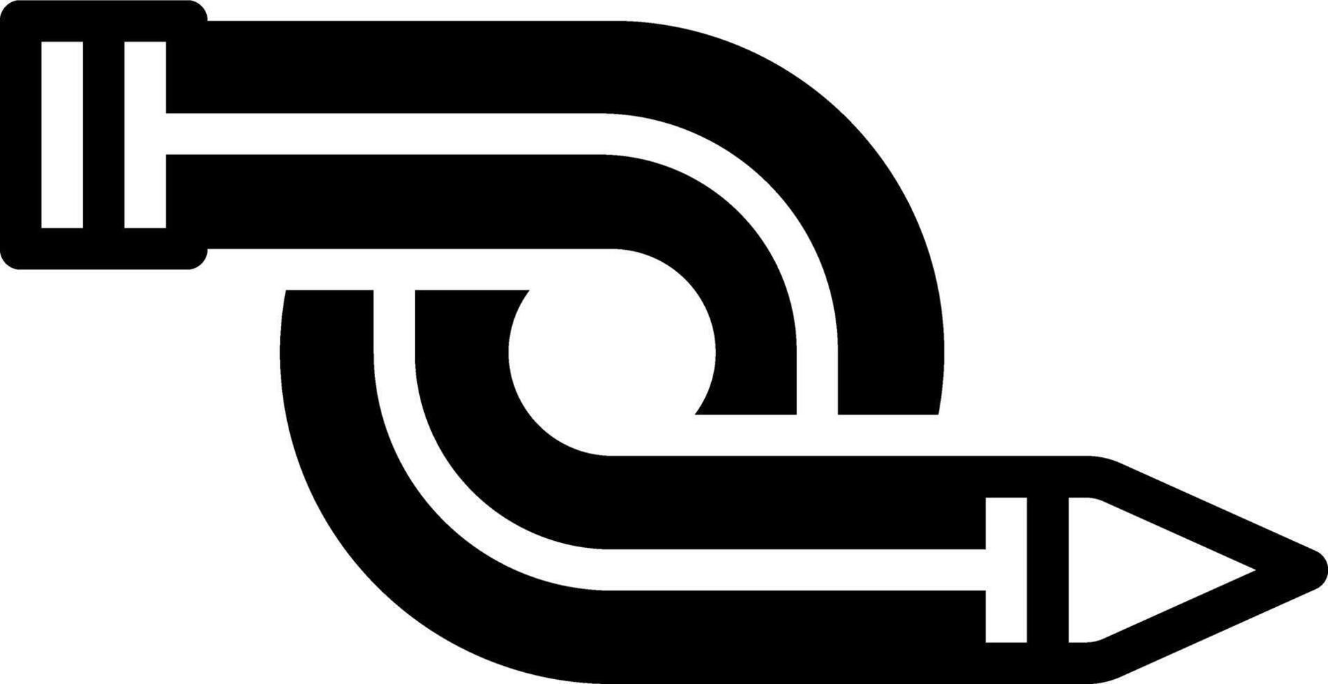Solid black icon for flexibility vector