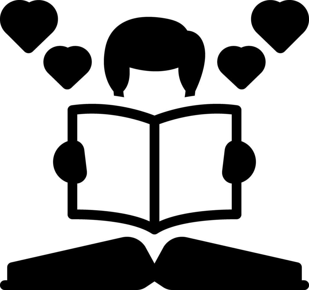 Solid black icon for willingness to learn vector