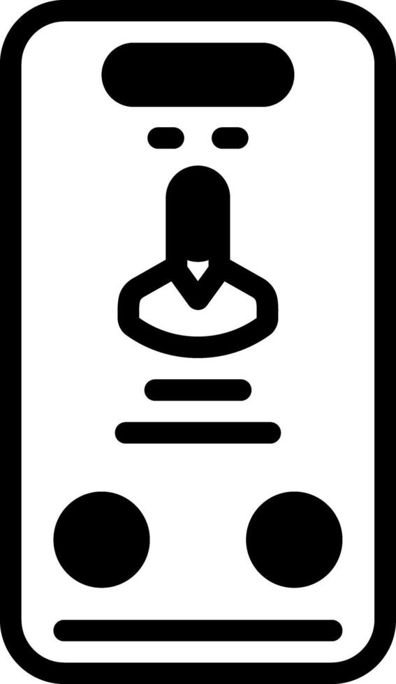 Solid black icon for call vector