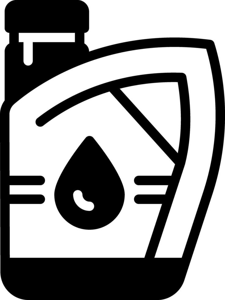 Solid black icon for oil vector