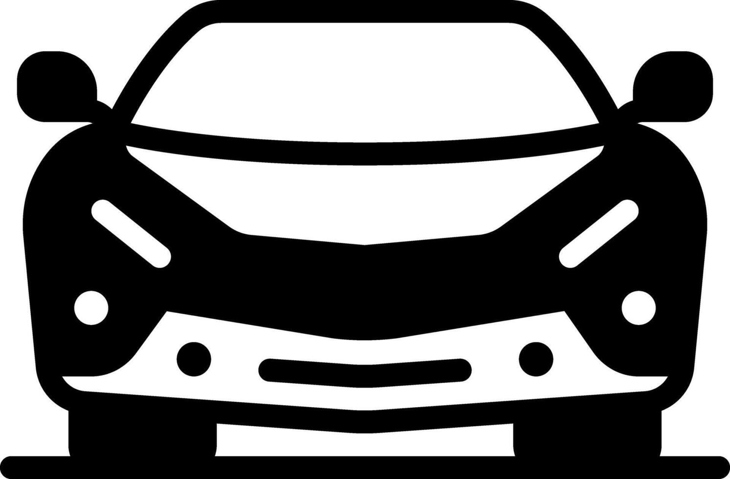 Solid black icon for vehicle vector